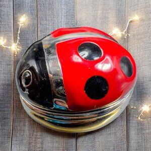 Rucinni Lady Bug Enamel Trinket Box Magnetic Closure Red Lady Bug Figurine Small